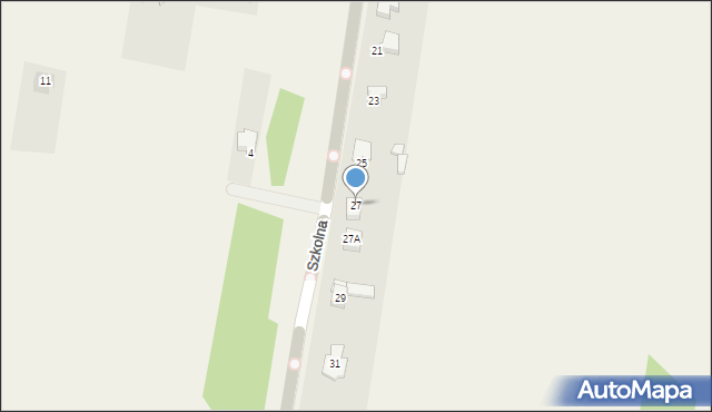 Rędziny, Szkolna, 27, mapa Rędziny