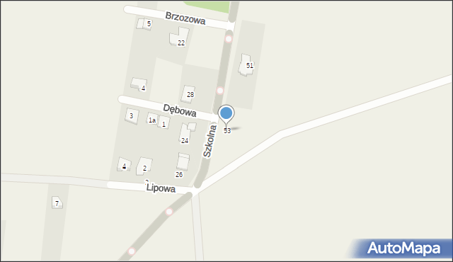 Rędziny, Szkolna, 53, mapa Rędziny