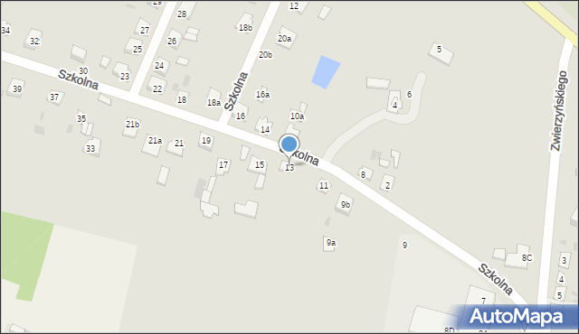 Rejowiec, Szkolna, 13, mapa Rejowiec