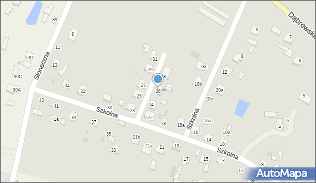 Rejowiec, Szkolna, 26, mapa Rejowiec