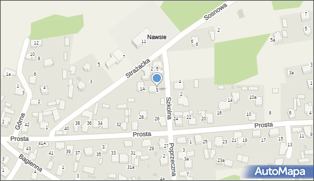 Rodaki, Szkolna, 1, mapa Rodaki