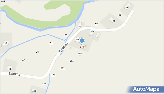 Rogi, Szkolna, 170, mapa Rogi