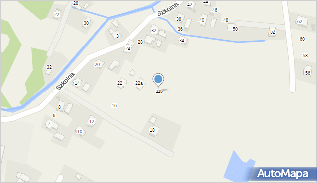 Rogi, Szkolna, 22b, mapa Rogi