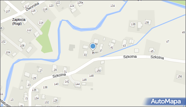 Rogi, Szkolna, 35, mapa Rogi