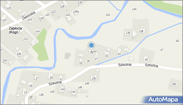Rogi, Szkolna, 39, mapa Rogi