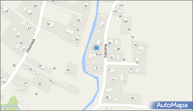 Rogi, Szkolna, 7, mapa Rogi