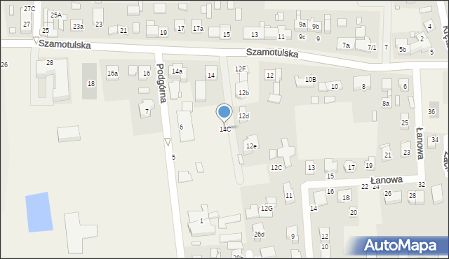 Rokietnica, Szamotulska, 14C, mapa Rokietnica