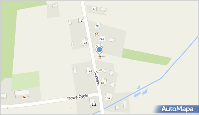 Rokitno Szlacheckie, Szkolna, 22, mapa Rokitno Szlacheckie