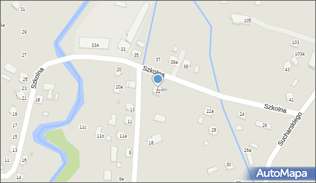 Ropczyce, Szkolna, 22, mapa Ropczyce