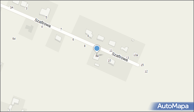 Rosanów, Szafirowa, 8a, mapa Rosanów
