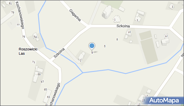 Roszowicki Las, Szkolna, 4, mapa Roszowicki Las