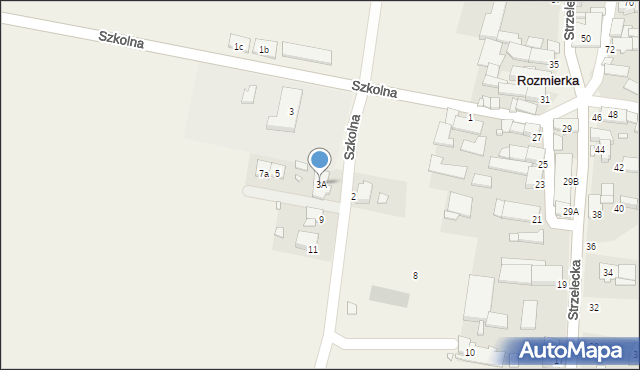 Rozmierka, Szkolna, 3A, mapa Rozmierka