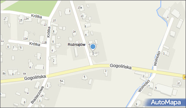 Rożniątów, Szymiszowska, 2, mapa Rożniątów