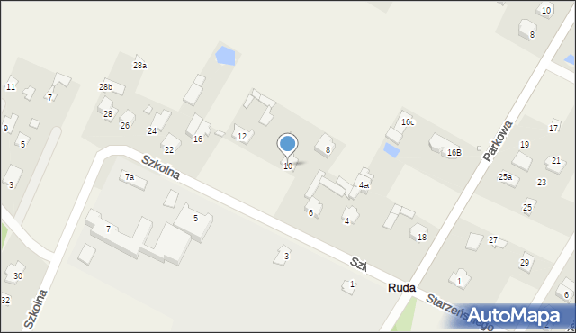 Ruda, Szkolna, 10, mapa Ruda