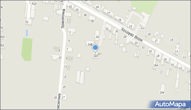 Ruda Śląska, Szczęść Boże, 34A, mapa Rudy Śląskiej