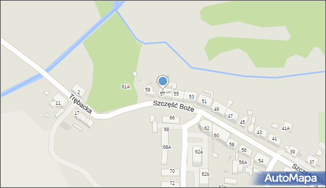 Ruda Śląska, Szczęść Boże, 57, mapa Rudy Śląskiej