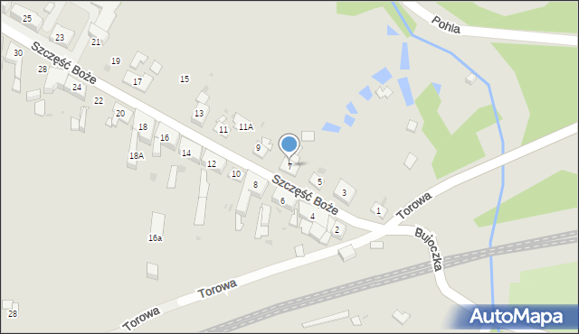 Ruda Śląska, Szczęść Boże, 7, mapa Rudy Śląskiej