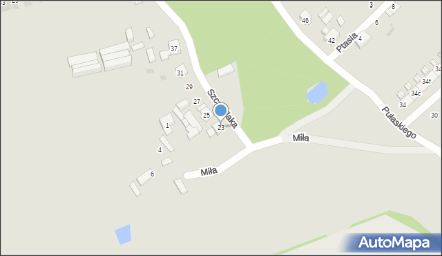 Ruda Śląska, Szczudlaka Wawrzyńca, 23, mapa Rudy Śląskiej