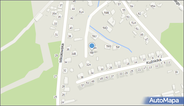 Ruda Śląska, Szczudlaka Wawrzyńca, 59I, mapa Rudy Śląskiej