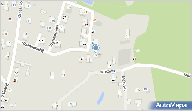 Ruda Śląska, Szymborskiej Wisławy, 12, mapa Rudy Śląskiej