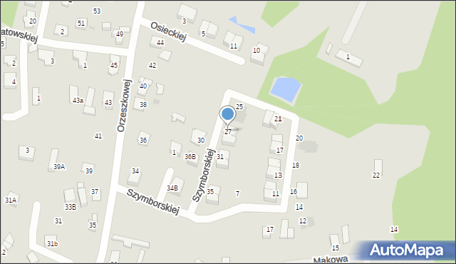 Ruda Śląska, Szymborskiej Wisławy, 27, mapa Rudy Śląskiej