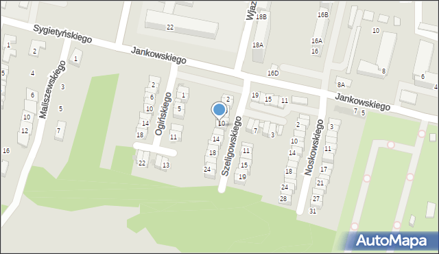 Ruda Śląska, Szeligowskiego Tadeusza, 12, mapa Rudy Śląskiej