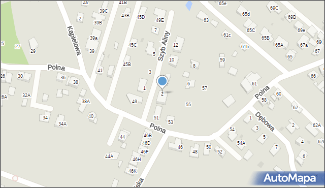 Ruda Śląska, Szyb Aliny, 2, mapa Rudy Śląskiej