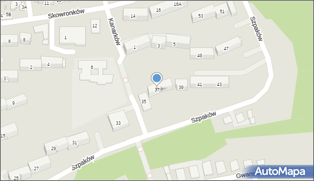 Ruda Śląska, Szpaków, 37, mapa Rudy Śląskiej