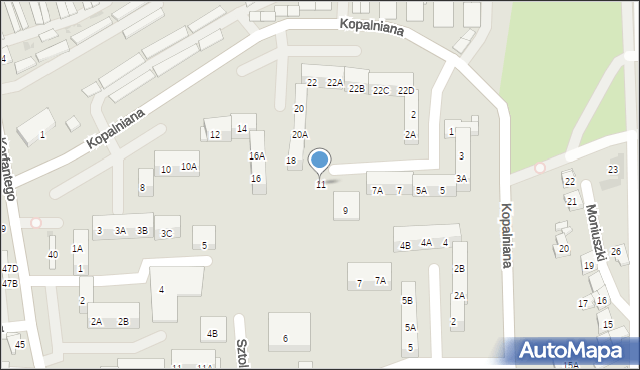 Ruda Śląska, Sztygarska, 11, mapa Rudy Śląskiej