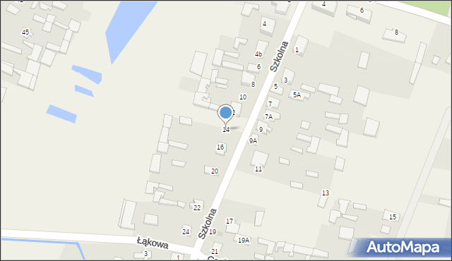 Rudka, Szkolna, 14, mapa Rudka