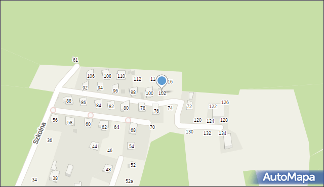 Rudnik, Szkolna, 102, mapa Rudnik
