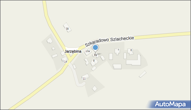 Rudniki, Szkaradowo Szlacheckie, 8a, mapa Rudniki