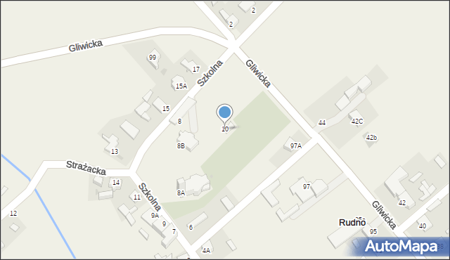 Rudno, Szkolna, 10, mapa Rudno