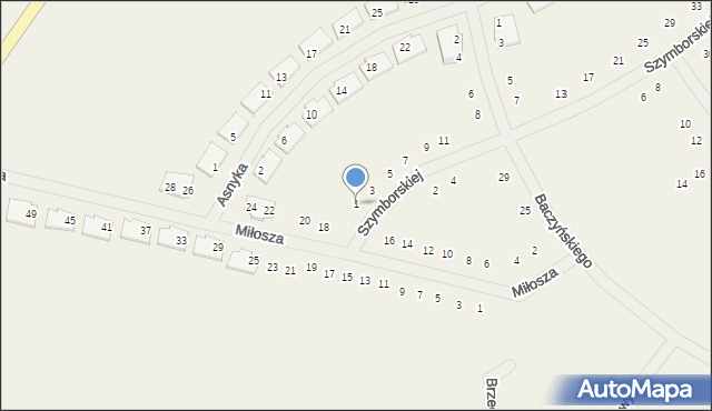 Rudno, Szymborskiej Wisławy, 1, mapa Rudno