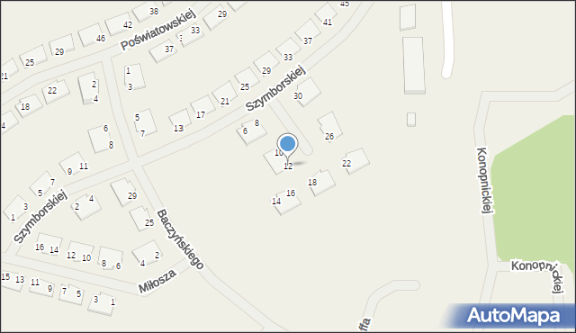 Rudno, Szymborskiej Wisławy, 12, mapa Rudno