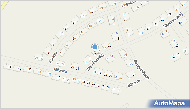 Rudno, Szymborskiej Wisławy, 5, mapa Rudno