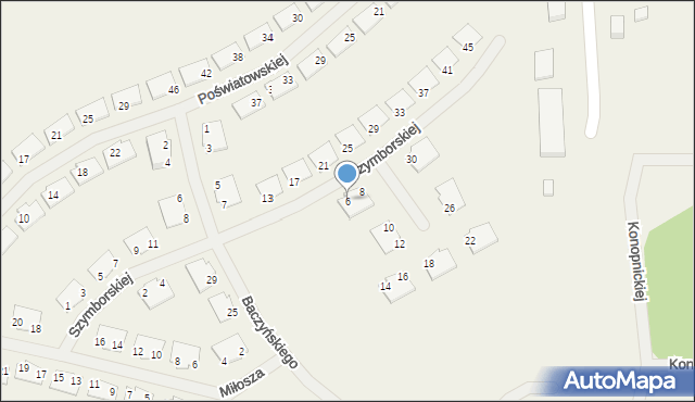 Rudno, Szymborskiej Wisławy, 6, mapa Rudno