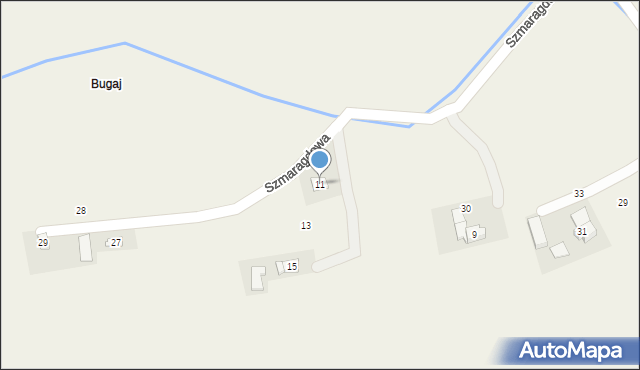 Rudze, Szmaragdowa, 11, mapa Rudze