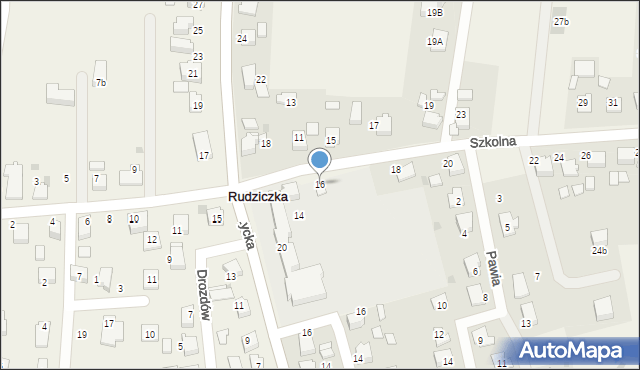 Rudziczka, Szkolna, 16, mapa Rudziczka
