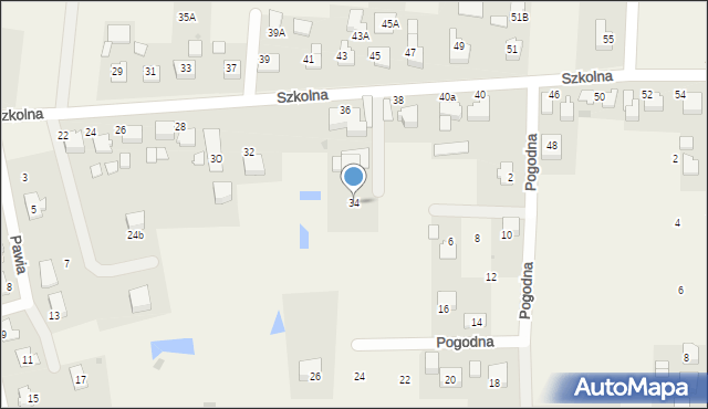 Rudziczka, Szkolna, 34, mapa Rudziczka