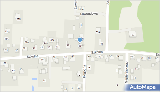 Rudziczka, Szkolna, 51, mapa Rudziczka