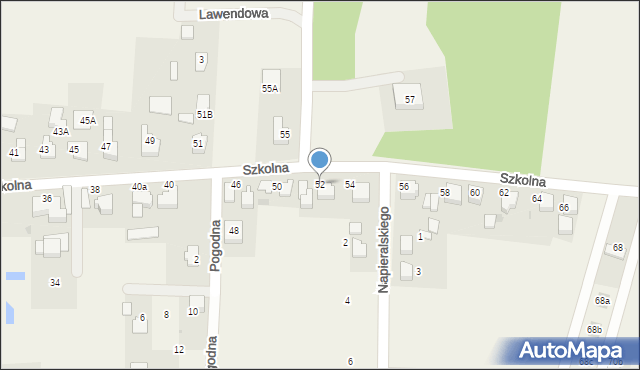 Rudziczka, Szkolna, 52, mapa Rudziczka