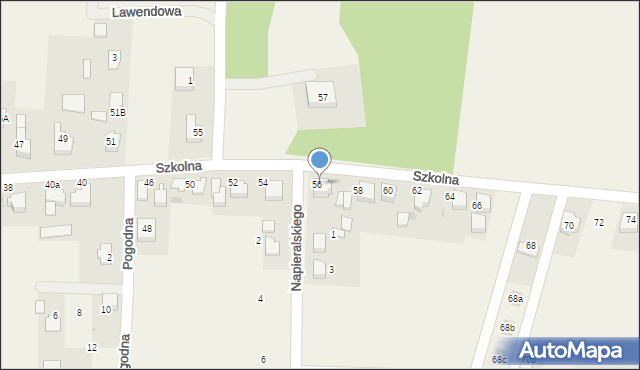 Rudziczka, Szkolna, 56, mapa Rudziczka