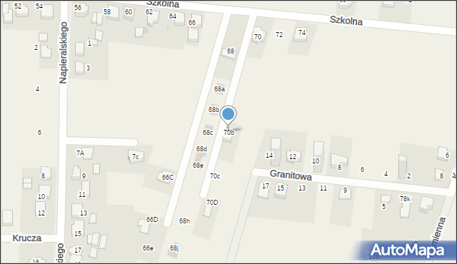 Rudziczka, Szkolna, 70b, mapa Rudziczka