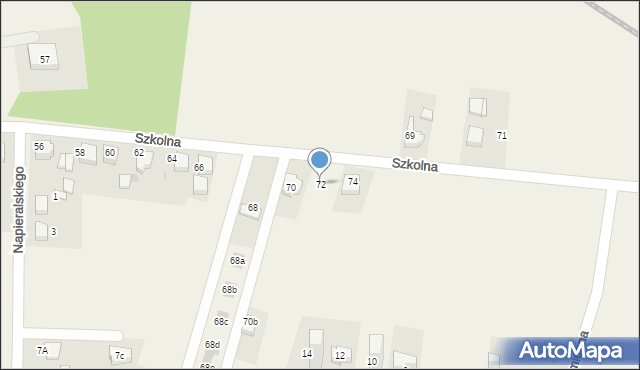 Rudziczka, Szkolna, 72, mapa Rudziczka