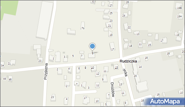 Rudziczka, Szkolna, 9, mapa Rudziczka