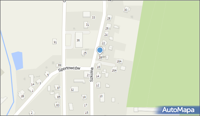 Rudziniec, Szkolna, 18, mapa Rudziniec