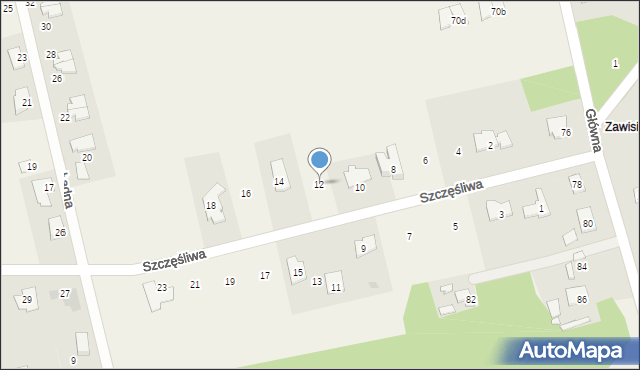 Rusiec, Szczęśliwa, 12, mapa Rusiec