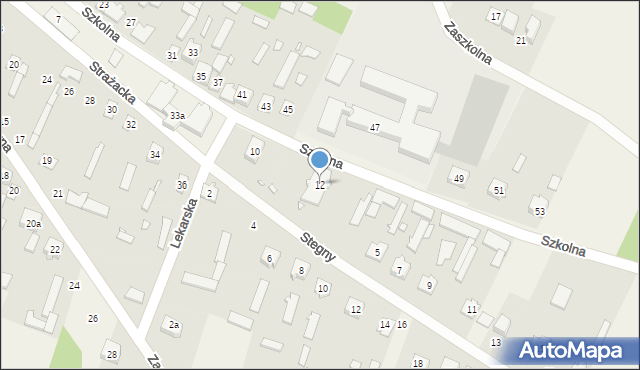 Rusinów, Szkolna, 12, mapa Rusinów