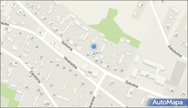 Rusinów, Szkolna, 33, mapa Rusinów